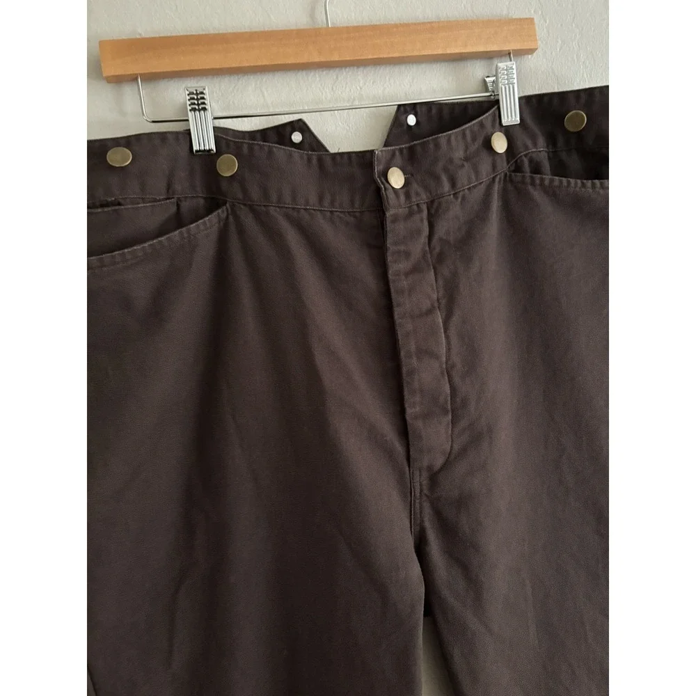 Frontier‎ Classics Brown Pants w/Suspenders Buckle Back Old Western Cowboy 40x29